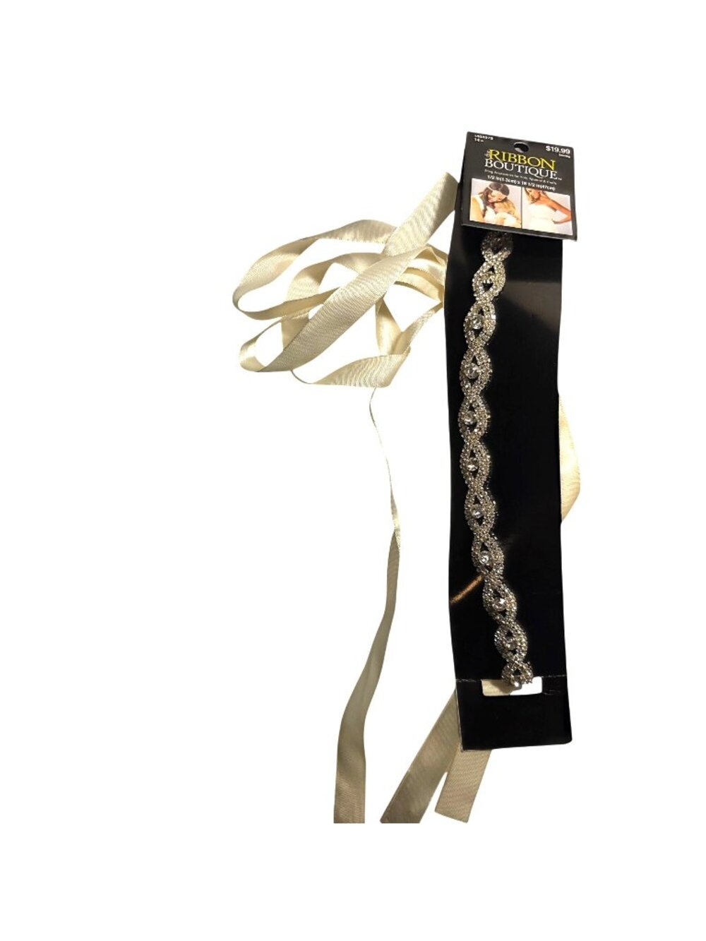 Beaded Rhinestone Ribbon Trim The Ribbon Boutique Ivory bridal wedding
